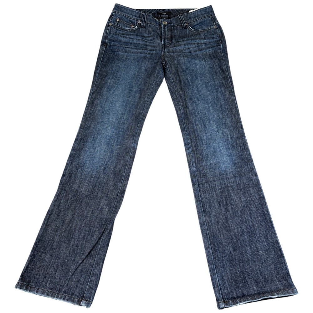 Hugo Boss Bootcut Jeans Mens 29x34 (30x32.5)‎ Blue Denim Whiskering Dark Wash